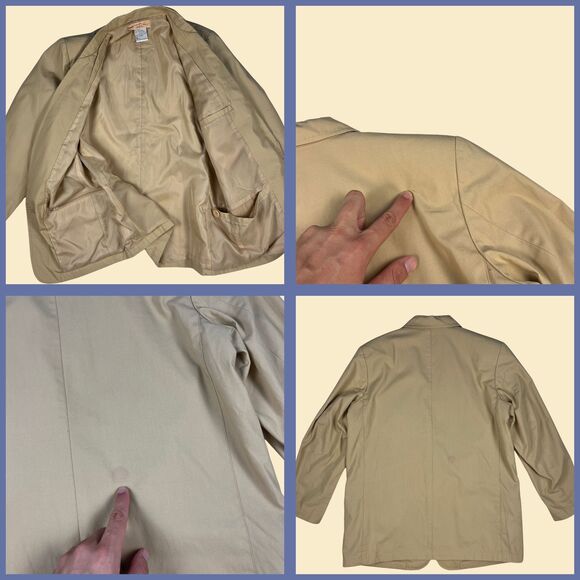 1990s beige/tan blazer by Haband Travel Smart, vintage 90s size S beige jacket - Picture 2 of 8